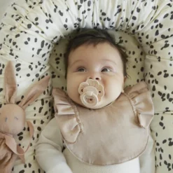 Binky Bloom Napp & Napphållare Set - Powder Pink