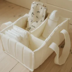 Diaper Caddy Set - Creamy White