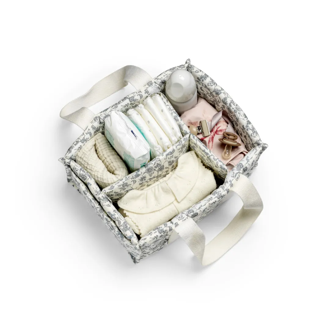 Diaper Caddy Set - Garden Leo Toile