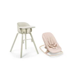Elodie GRACE Barnstol & Babysitter Set - Vanilla White