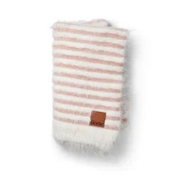 Pälsmjuk Stickad Filt - Faded Rose