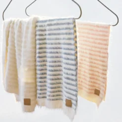 Pälsmjuk Stickad Filt - Faded Rose