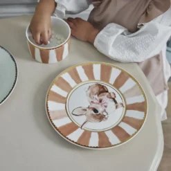 Porslinstallrik och skål - Bunny Darling