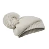 Stickad Basker - Creamy White